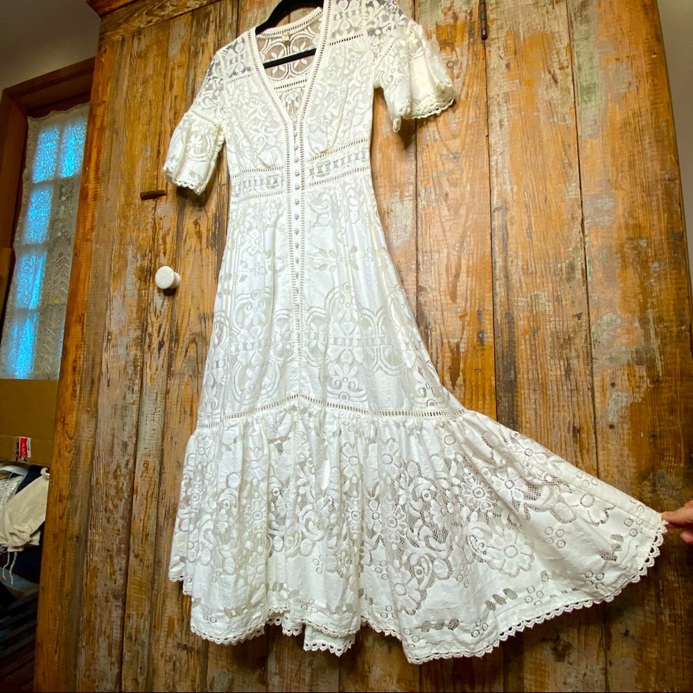 SPELL Clover Lace Gown
